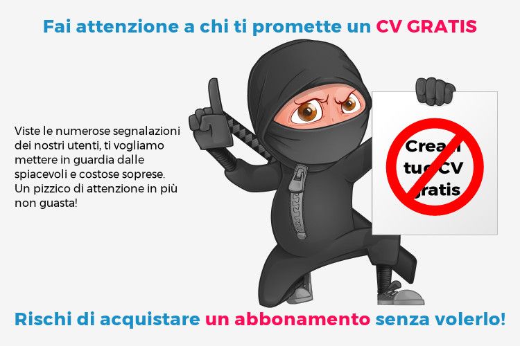 CV Gratis e abbonamenti NON richiesti