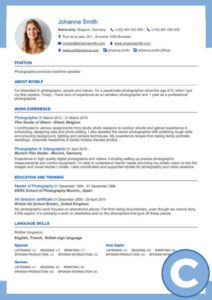 Nuovo Modello CV Europeo - Template C